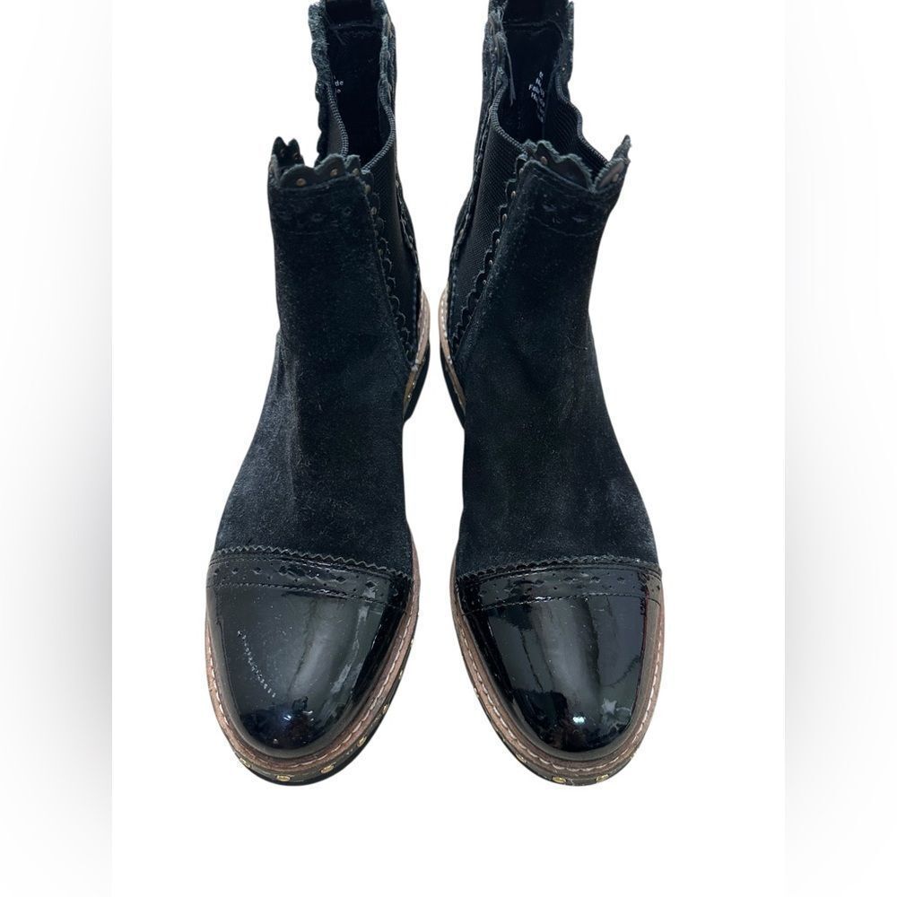 Free People Atlas Black Chelsea Boot Suede Leather Studded Size 36 - Picture 7 of 13
